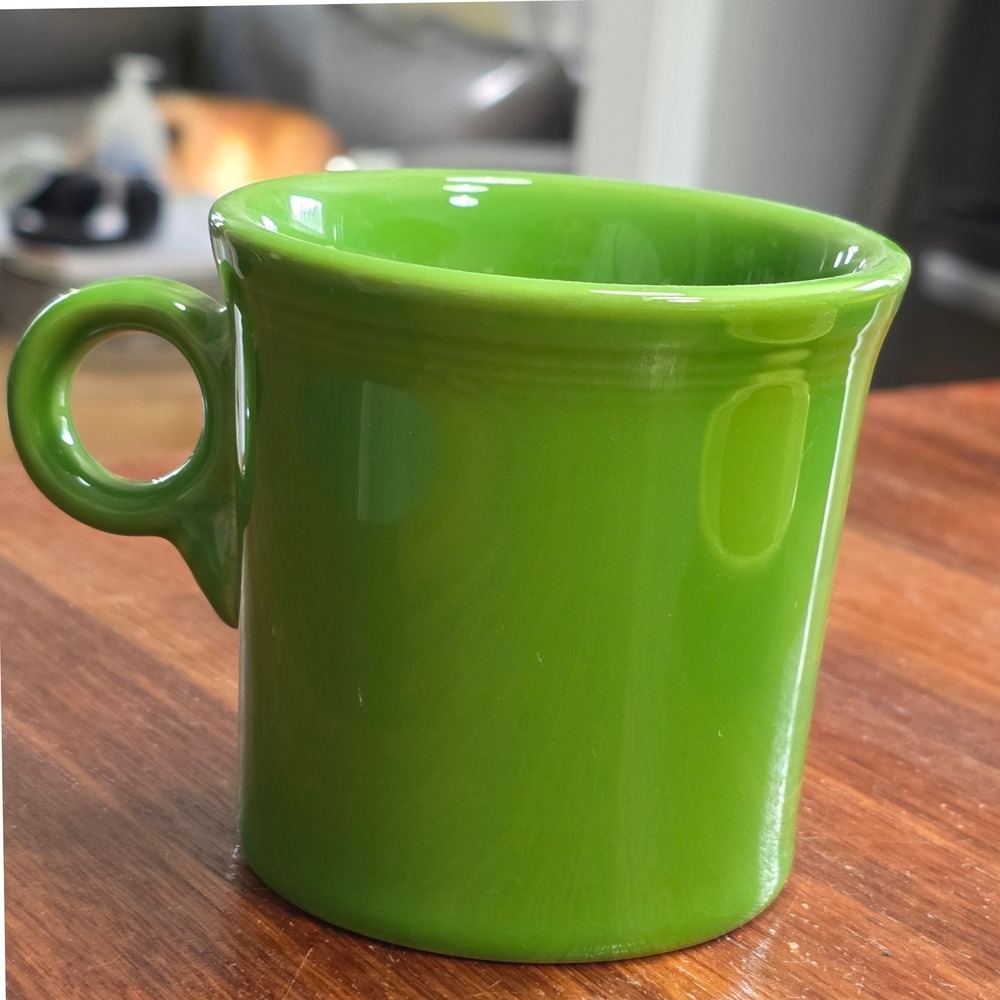 Fiesta HLC USA Shamrock Green Ring Handle Coffee Mug Ceramic Tea Cup Made in USA